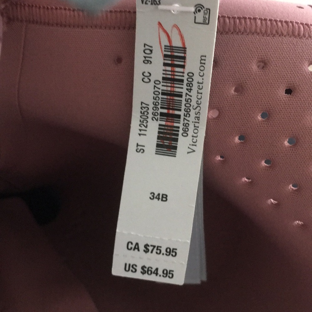 Victoria Secret nwt Front-Zip Comfort Bra in Dusty Rose - 34B - Picture 6 of 6